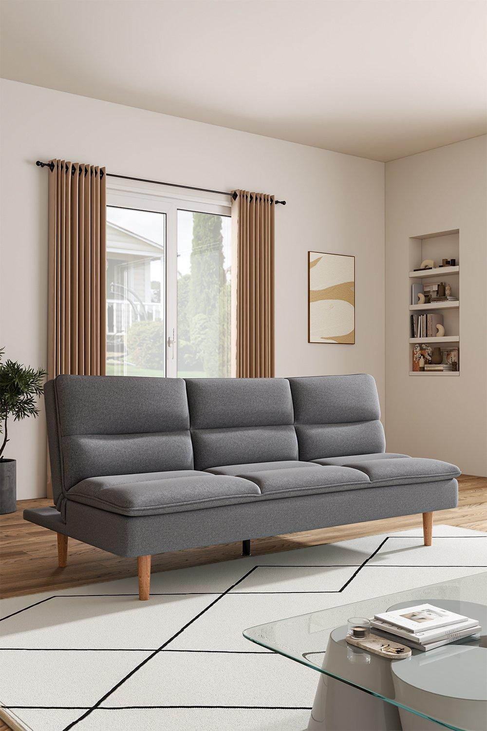 Grey Pull Out Sleeper Sofa Bed